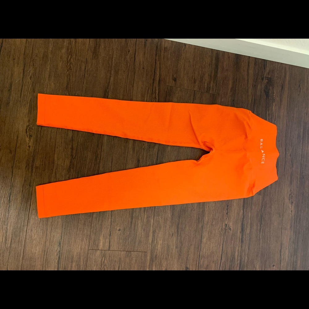 Orange Linear Leggings